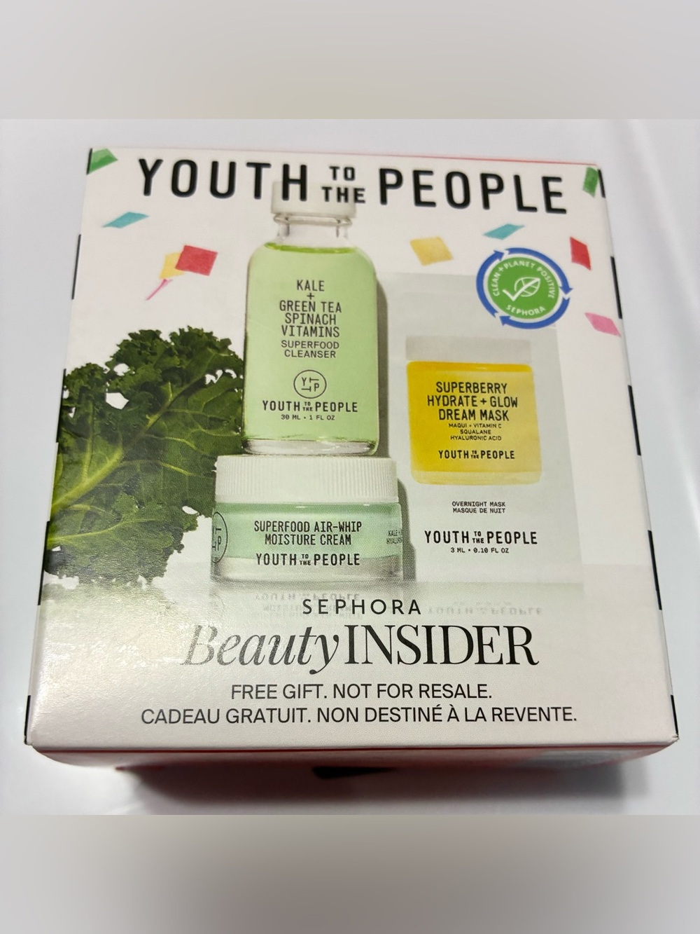 Youth To The People x Sephora Beauty Insider 3-Piece Skincare Set NIB
